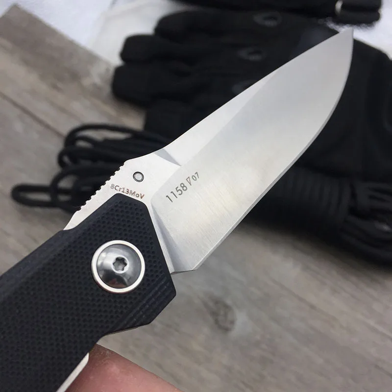 Sanremu 1158 Folding Knife 814 Blade G10 Handle Small Outdoor Camping Hunting Survival Tool Fruit Cutting EDC Pocket Knives