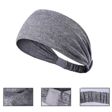 Для женщин мужчин хлопок тюрбан с узлом головки Warp повязка на голову широкий эластичный спортивная повязка на голову для йоги Для женщин лента для волос при занятиях йогой спортивная повязка на голову