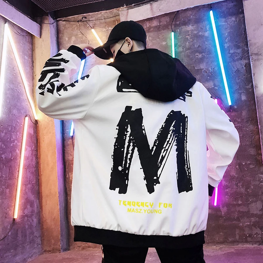Мужская ветровка Swag Корейская уличная куртка с капюшоном в стиле хип хоп модным