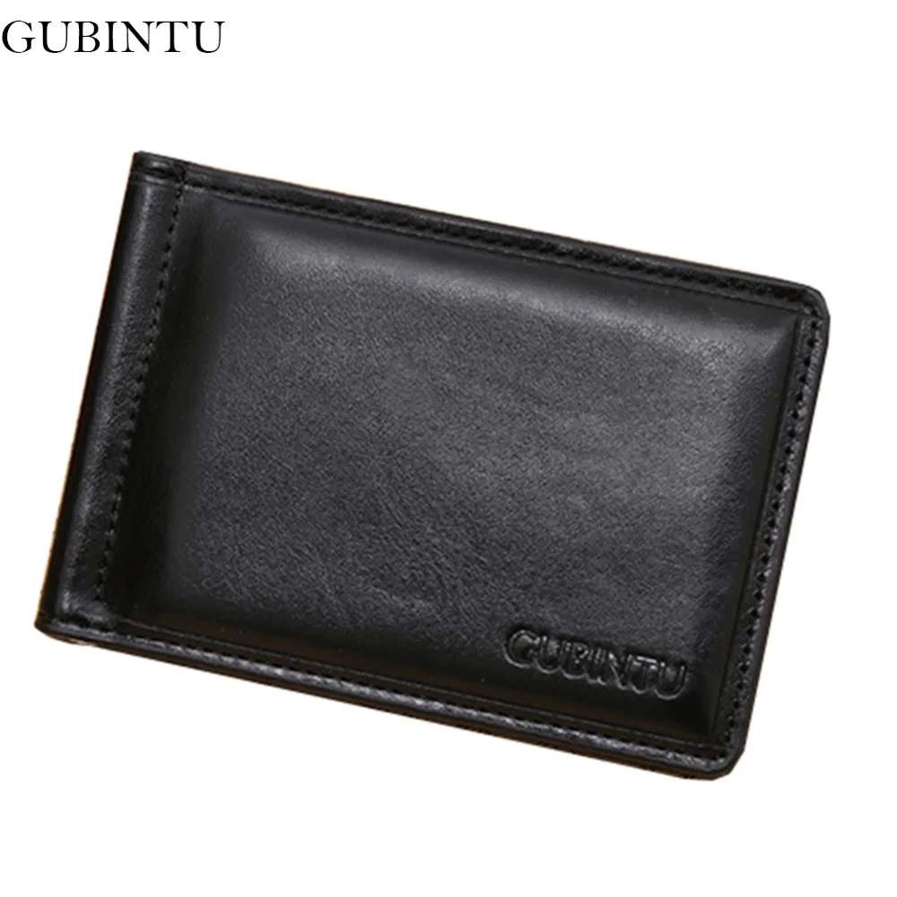 

GUBINTU Money Clip Men With Zipper Coin Pocket Famous Brand Designer Purse Male Wallet Card Case --BID094 PM49