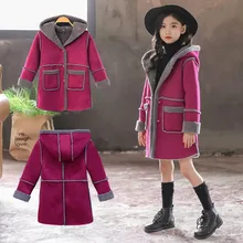 Girls Wool Blends Coat 2019 New Autumn Fashion Children's Clothing Winter Children Hooded Long Woolen Coat Fashion Elegant Coats Girls Wool Blends Coat 2019 New Autumn Fashion Children's Clothing Winter Children Hooded Long Woolen Coat Fashion Elegant Coats