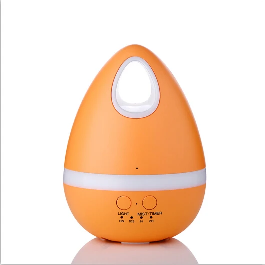 Orange Color 200ml Egg Looking Low Decible Ultrasonic humidifier, Air