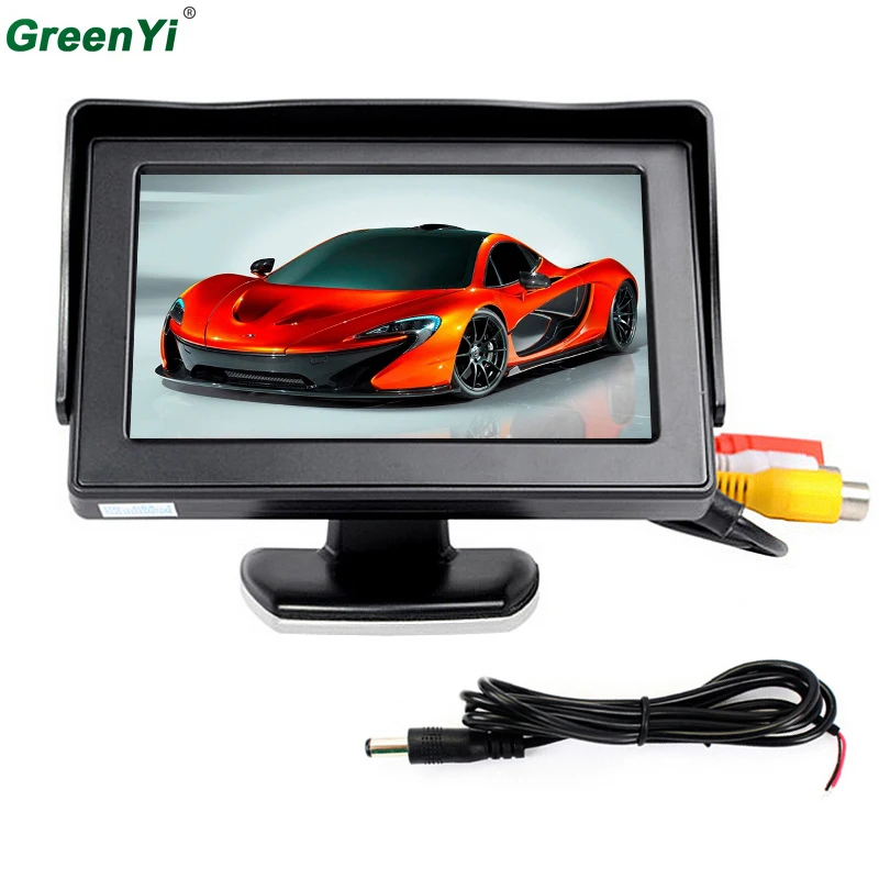 

4.3" inch Desktop Digital LED Backlight TFT mirror LCD car Monitor with 2 Video input