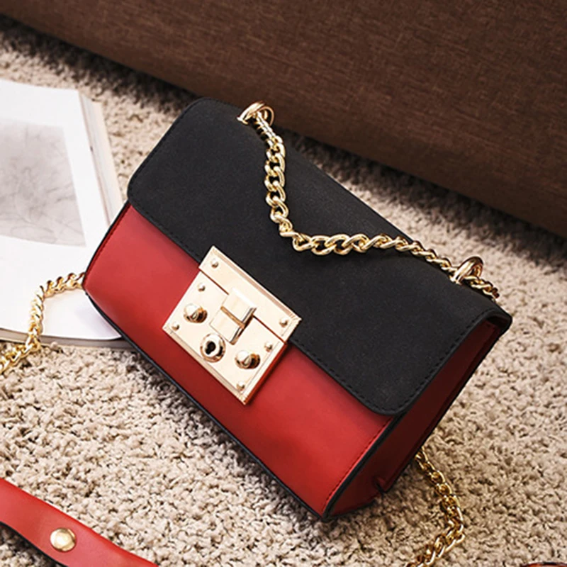 

Women Bags 2018 Winter New Small Square Package European And American Fashion Buckle Handbags Trend Shoulder Messenger Bag