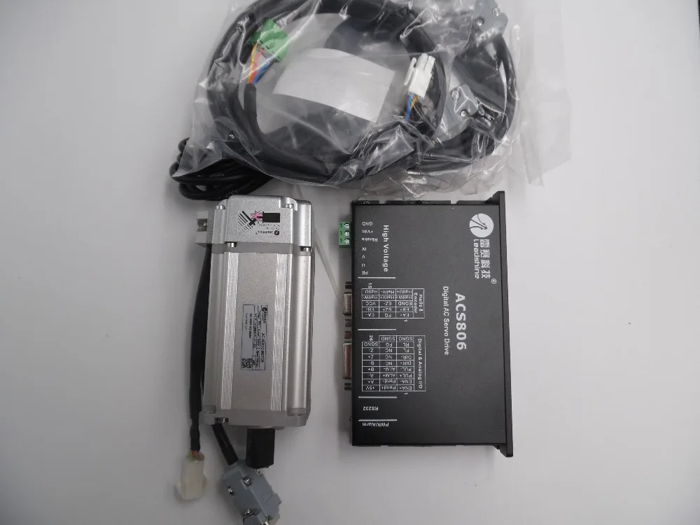Leadshine 60VDC 400 Вт серводвигатель комплекты приводов 180ozin 1 28 нм 1000ppr энкодер ACM604V60 01 1000