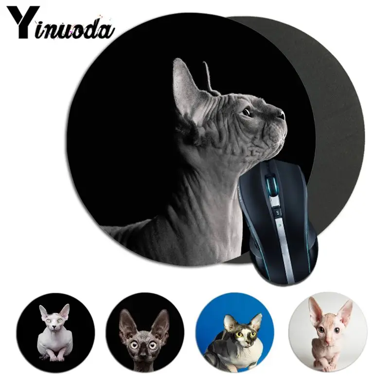 Yinuoda новый дизайн классные коврики для мыши в виде кота Sphynx геймерские игровые