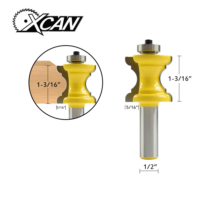 

1 Piece Shank Diameter 1/2" Bull nose with Bead Column Face Molding Router Bit Line knife Woodworking cutter Tenon Cutter