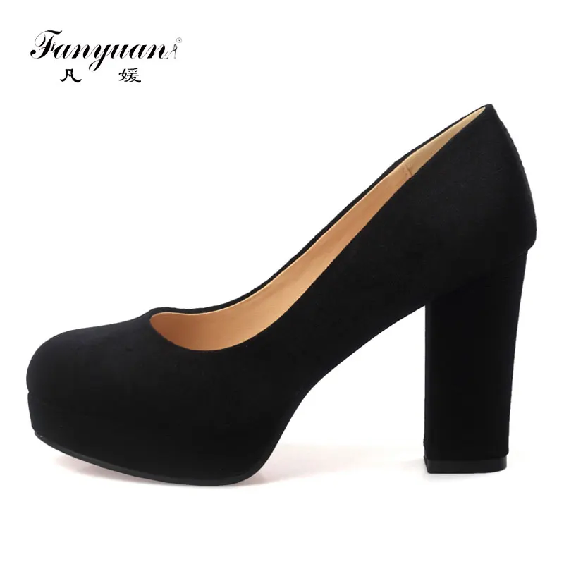 Fanyuan Hot sex high  heels  9 cm Flock obuwie damskie 