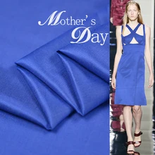 Ярко-синий шелк, хлопок, сатин, ткань, глянцевое платье, Пижамный материал, шармез, 100 см* 140 см