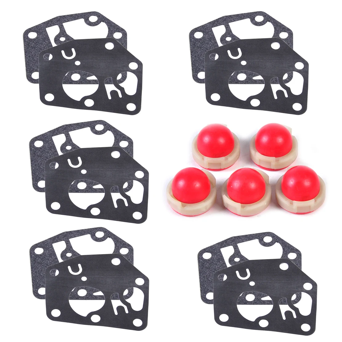 LETAOSK 5 x Primer Bulb + Diaphragm Gasket fit for Briggs & Stratton