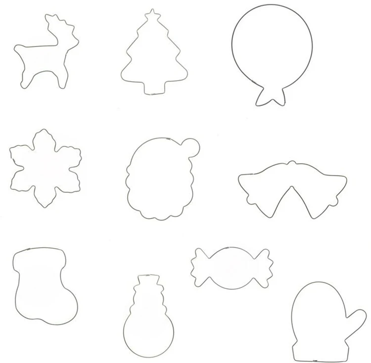 3D Рождество серия печенья Нержавеющая сталь cookie формы штампа DIY выпечки Cutter Set Фондант печенье резак формы для выпечки
