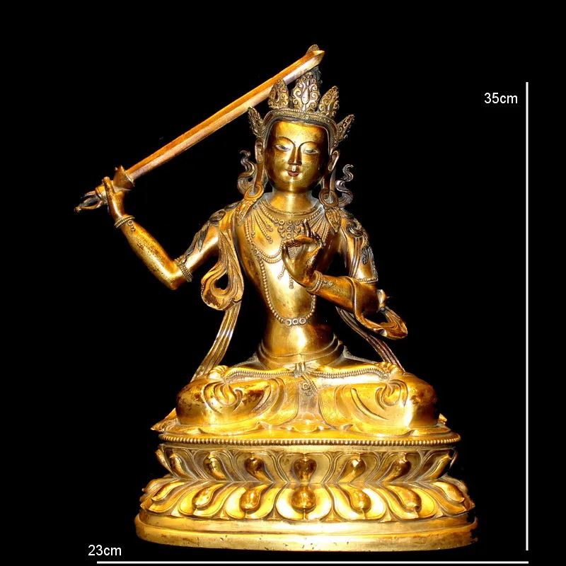 

Manjusri Bodhisattva Tibet Handcrafted Collection of Old Buddha Statues in Manjusri Limanzu House