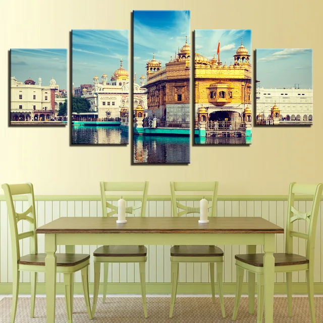 Canvas-Posters-Living-Room-Framework-HD-Prints-Pictures-Home-Decor-5-Pieces-Blue-Sky-Golden-Temple.jpg_640x640