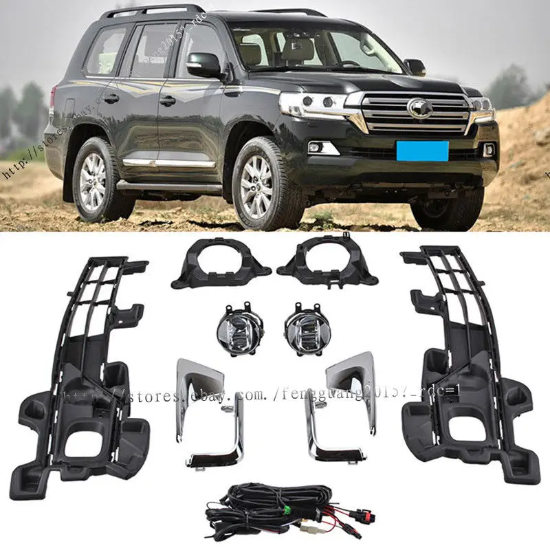 For Toyota Land Cruiser FJ200 LC200 2016 17 LED Front fog lamp kit 1