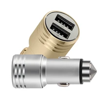 USB Car Charger Car Charger Stainless Steel Aluminum Alloy Safety Hammer Outdoor Gadget