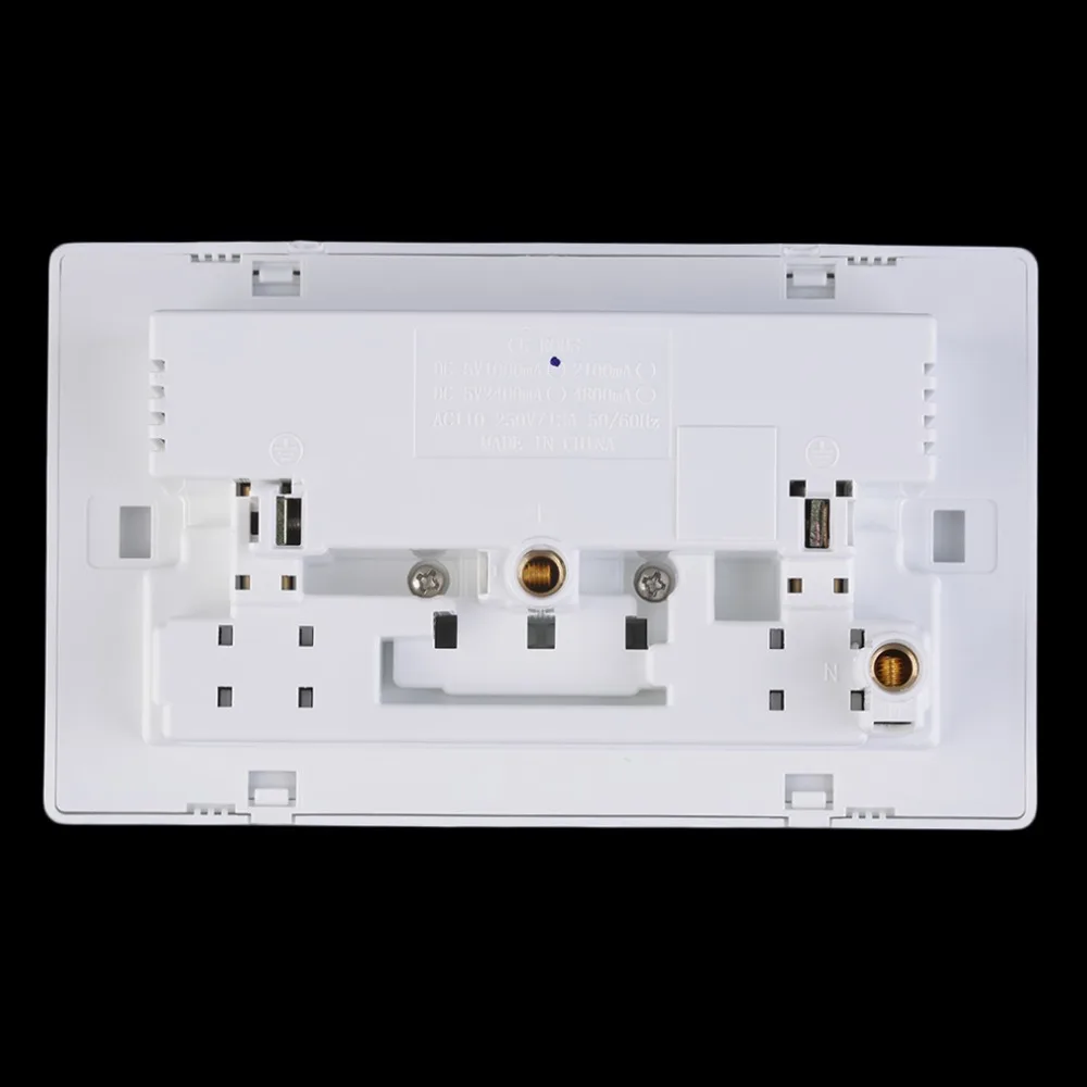 Розетка сетевая электрическая 146*86*35 мм 2 USB порта|uk plug|usb electricoutlet adapter |