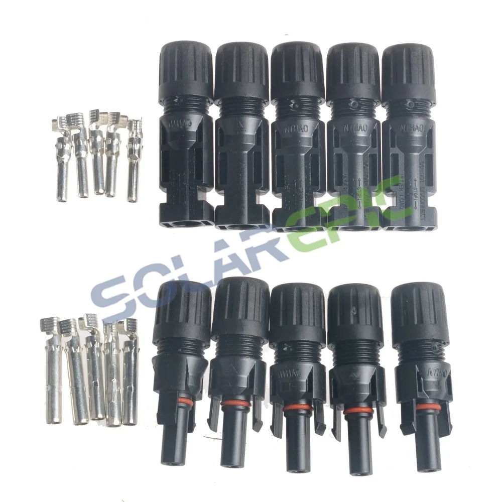 

5 Pairs Waterproof MC4 Connector Male + Female Wire Solar Panel Cable Connectors MC4 Waterproof IP67 Conectores Solar Cable MC4