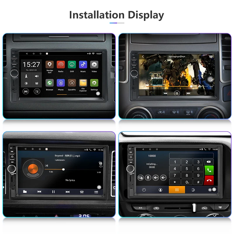 Best Vtopek 7" dual din FM radio car radio Android multimedia control system rear camera TF Card  Touch Screen GPS 12V Universal 2