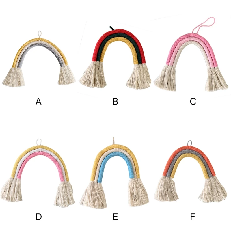 Украшения дома аксессуары Радуга ручной работы Ткачество орнамент нордический Свежий Простой стена детской комнаты украшения Висячие
