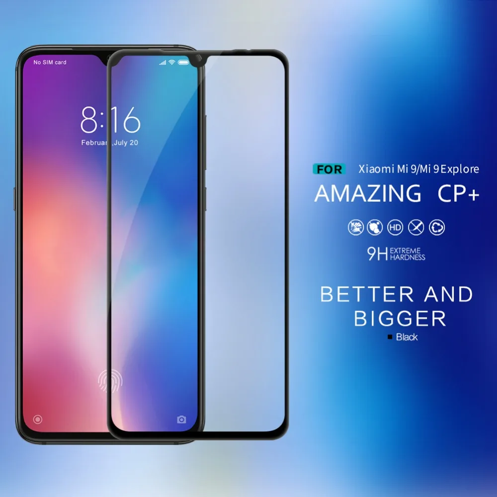 NILLKIN Case CP+ Tempered Glass Film For Xiaomi Mi 9 Mi9 Full Cover Screen Protector 9/Mi Explore | Мобильные телефоны и
