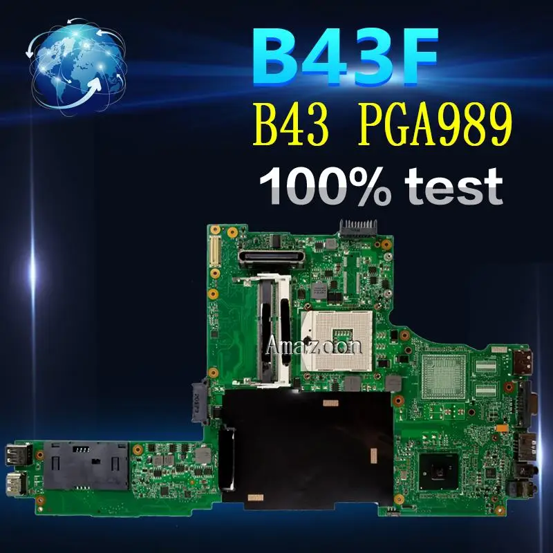 

Amazoon B43 Laotop motherboard for ASUS B43 B43F B43S Test original mainboard PGA989
