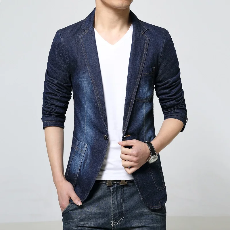 Popular Denim Blazer Men-Buy Cheap Denim Blazer Men lots