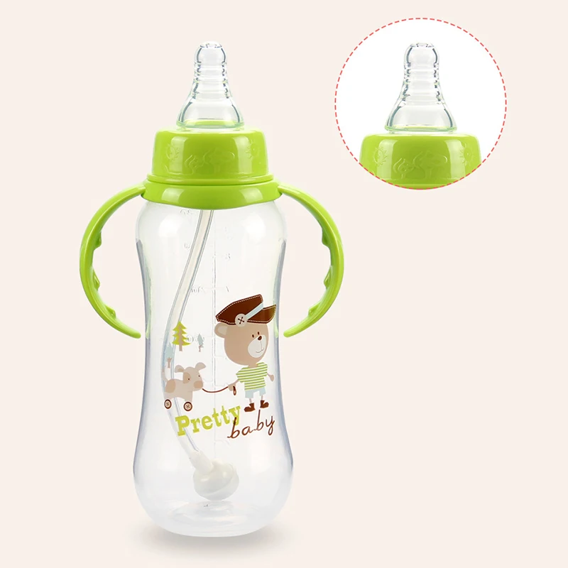 Новая модная детская бутылочка для бутылки кружки-непроливайки для кормления ребенка бутылка для сока с молоком для сока для ребенка с двойной ручкой соска напиток