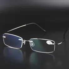 Высокое качество, 3 цвета, унисекс, ультра-светильник, титановый сплав, без оправы, очки для чтения, гибкие, бескаркасные, очки для дальнозоркости