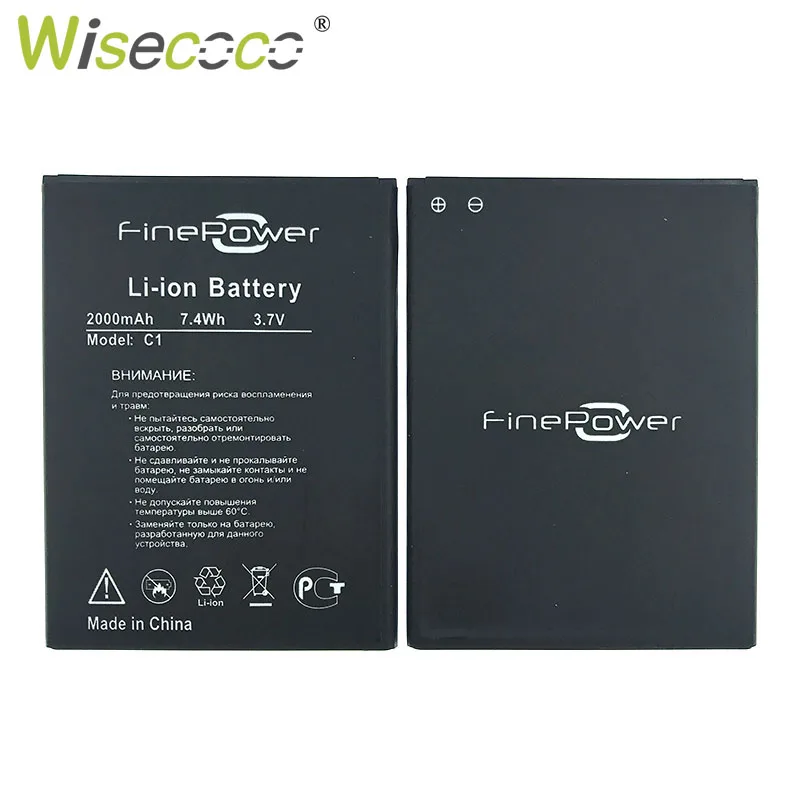 

Wisecoco In Stock High Quality Battery Replacement For FinePower C1, Fine Power C1, C 1 Smart Phone + Tracking Number