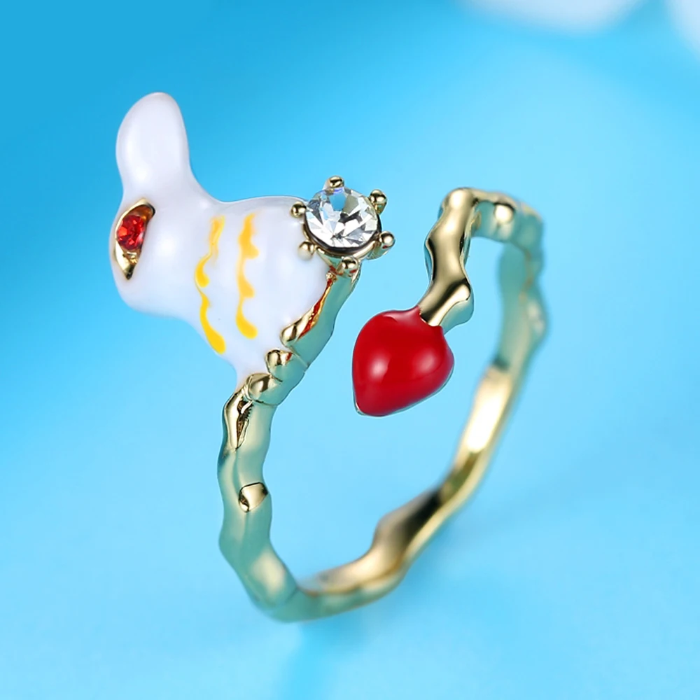 Silver Rings For Women Wedding Engagement Fashion Jewelry Gift cute rabbit GRELRKSF | Украшения и аксессуары