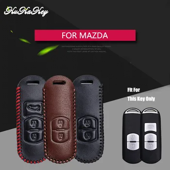 

Genuine Leather Car Key Fob Case For Mazda 2 3 5 6 CX5 CX-5 CX7 CX-7 RX8 MX5 CX-3 Remote 2&3 Buttons Leather Car Remote Cover