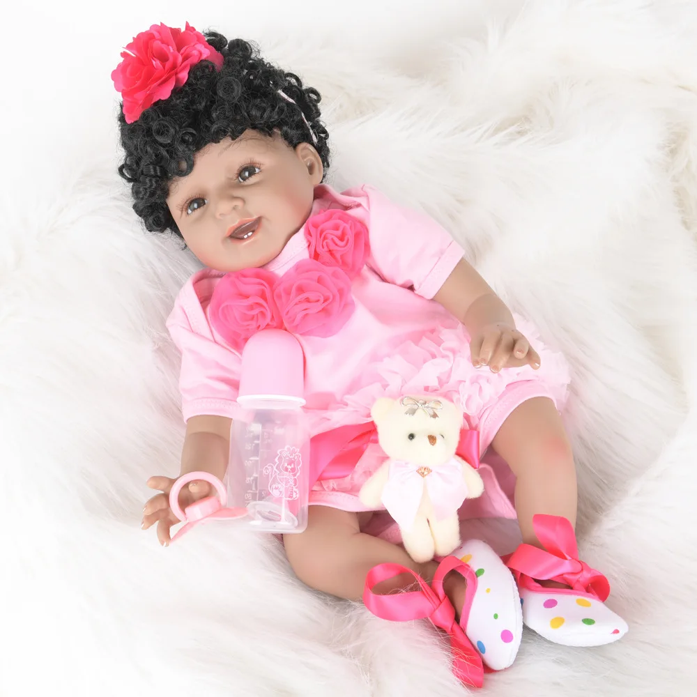 LEOOFU 55 см 22 дюймов дети игрушки Мягкие силиконовые reborn baby реалистичные виниловые
