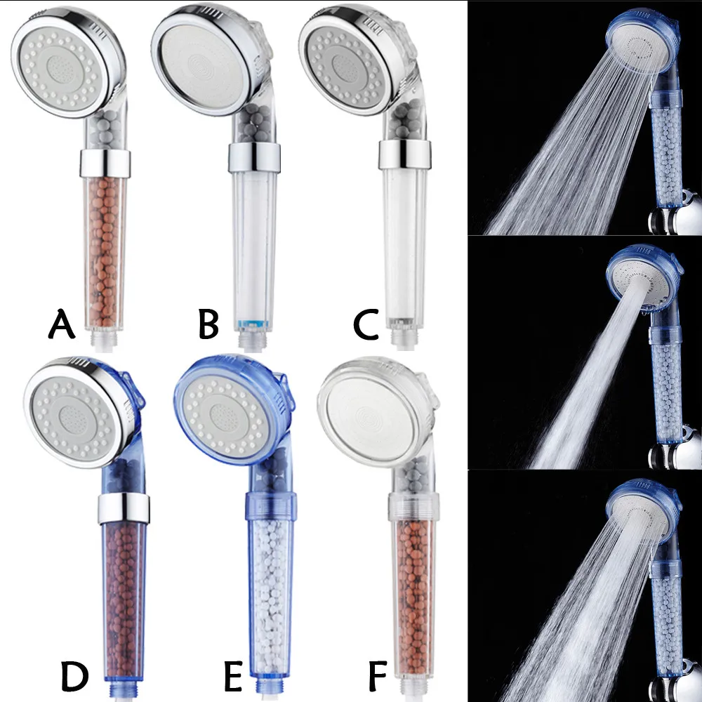 Водосберегающая душевая головка высокого давления аксессуар для ванной комнаты водотерапия Анионный фильтр Ручные опрыскиватели для ванны для низкого давления воды