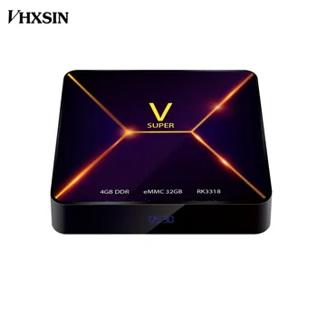 

VHXSIN 20PCS Super V Android 9.0 TV Box RK3318 Ram 4GB Rom 32GB Smart Internet Set Top Box 2.4G WIFI Bt Support