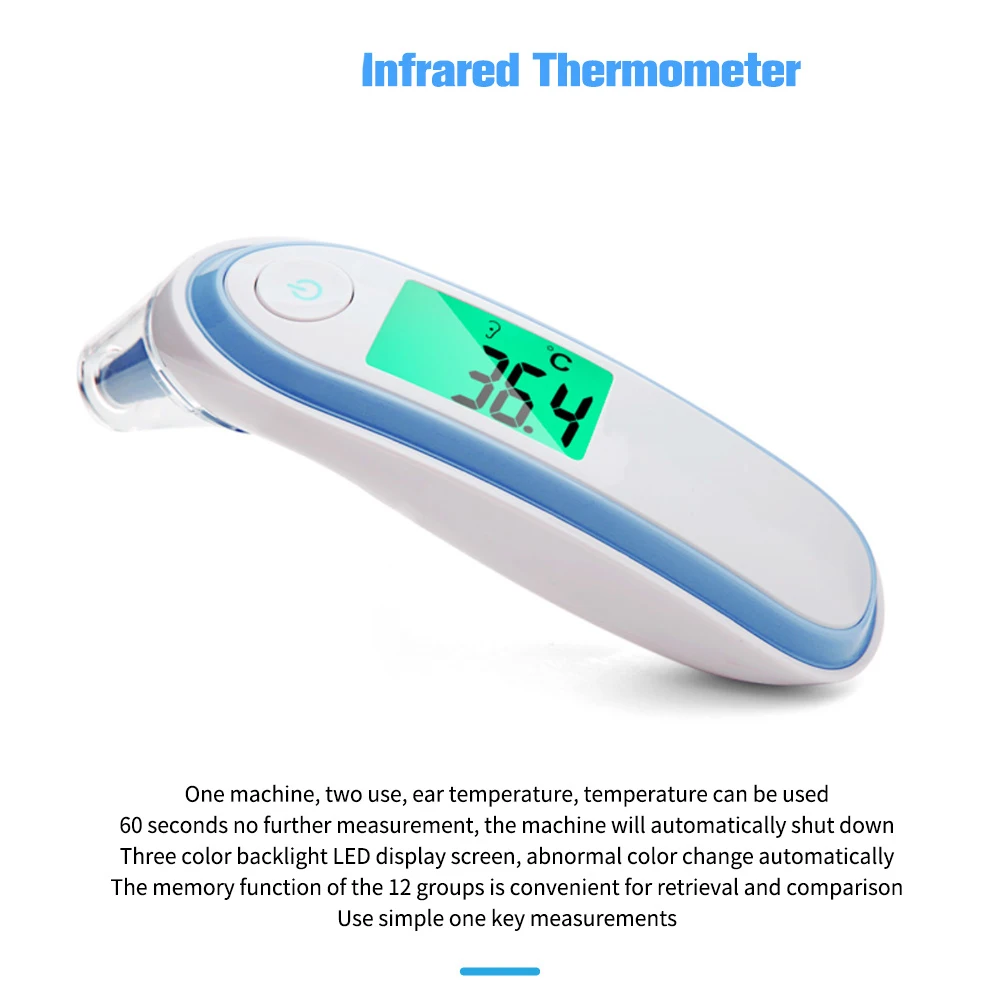 

2018 Muti-fuction Baby/Adult Digital Termomete Infrared Forehead Body Thermometer Gun Non-contact Temperature Measurement Device
