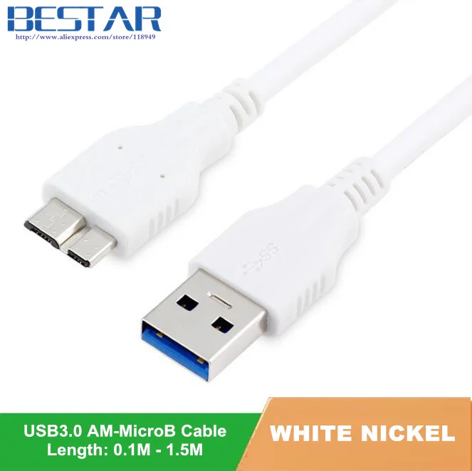 200 шт./лот) никель покрытием USB 3.0 Type A для Micro-B USB 3.0 microb Мужской данных зарядки, зарядное устройство зарядное тонкий короткий кабель 10 см-1.5 м