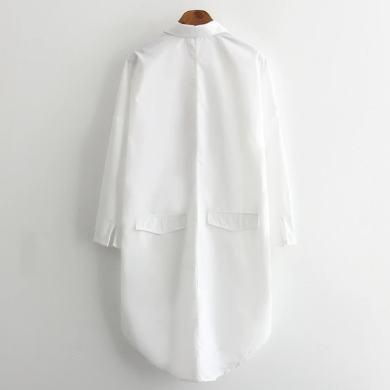 Новые модные женские элегантные белые рубашки с вышивкой и рукавами три четверти, повседневные свободные блузки, топы, сорочка, женские блузы S1319