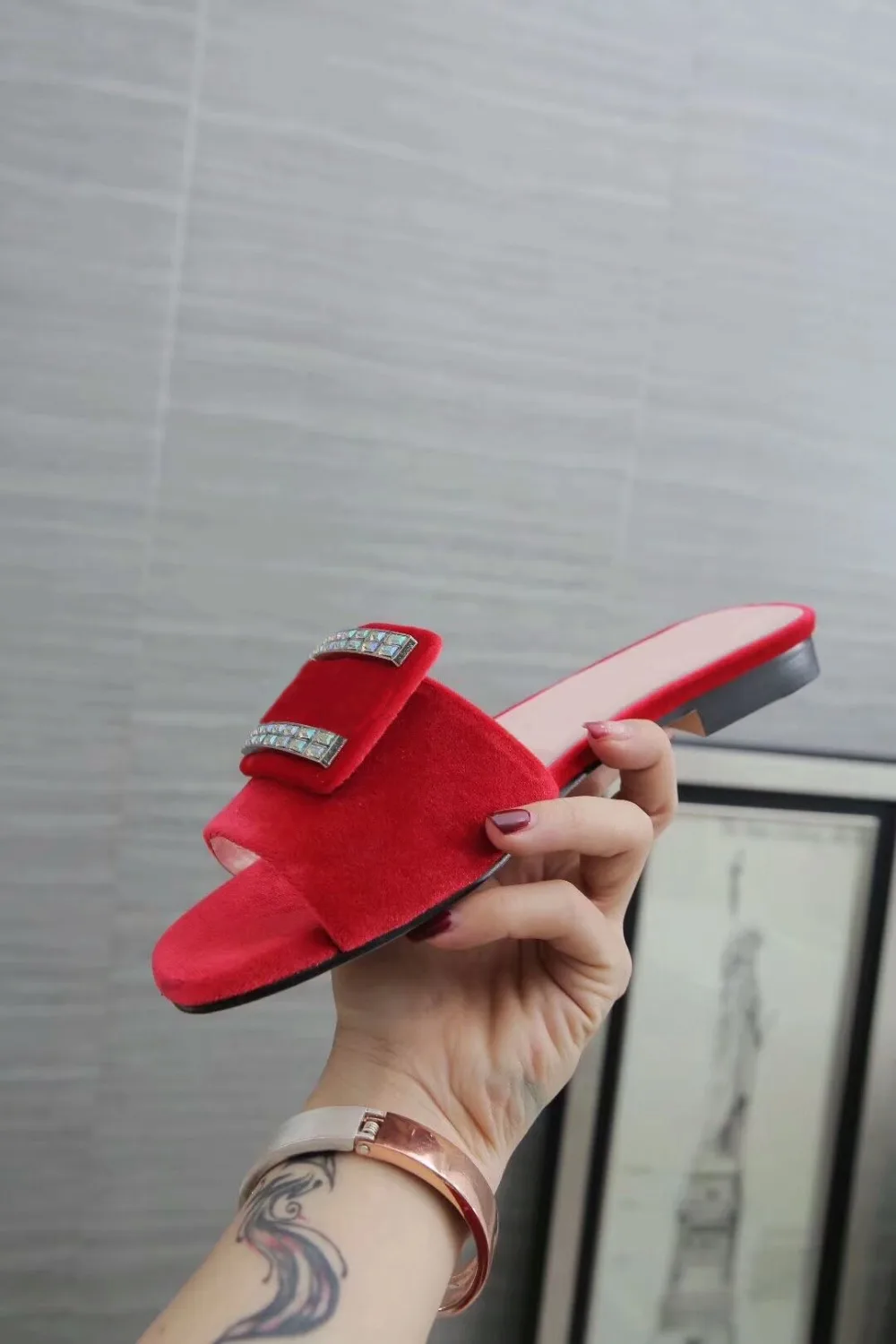 Dhl Envío De Cuero borgoña Sandalias rojo azul Mocasines Zapatillas señoras Mujeres púrpura Clásico Genuino Negro aa5xwrSpq