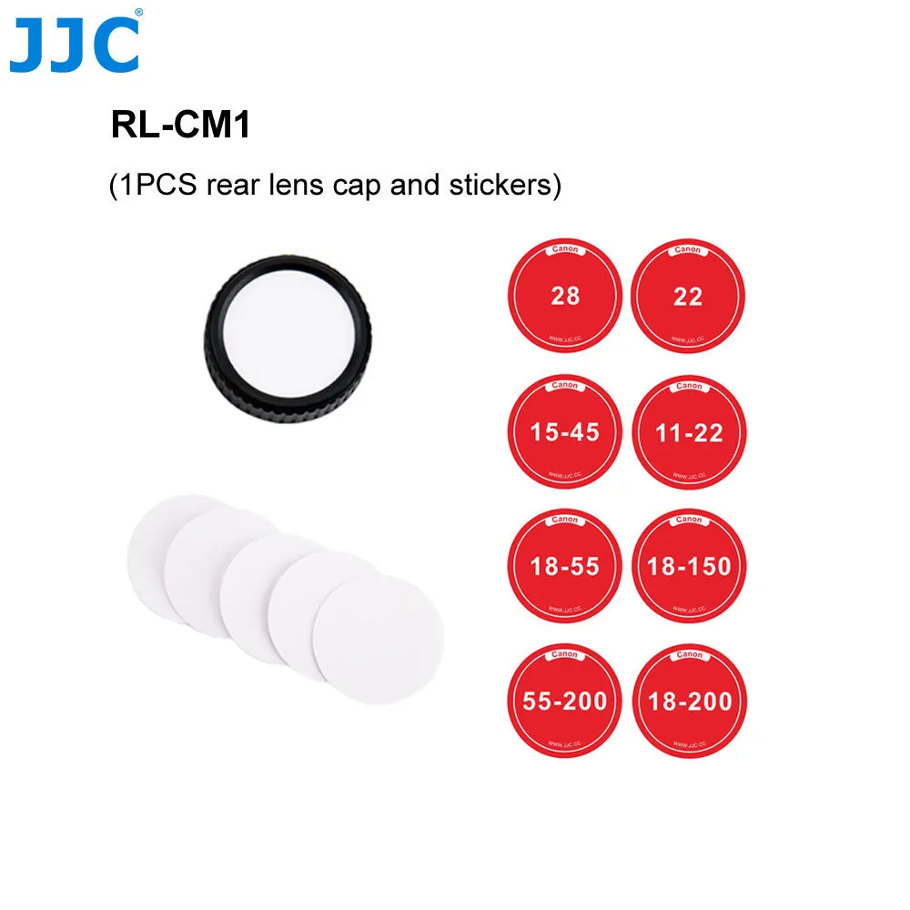 JJC EF-M Крепление объектива Крышка для камеры Canon записываемый задний протектор - Цвет: 1 cap with Stickers