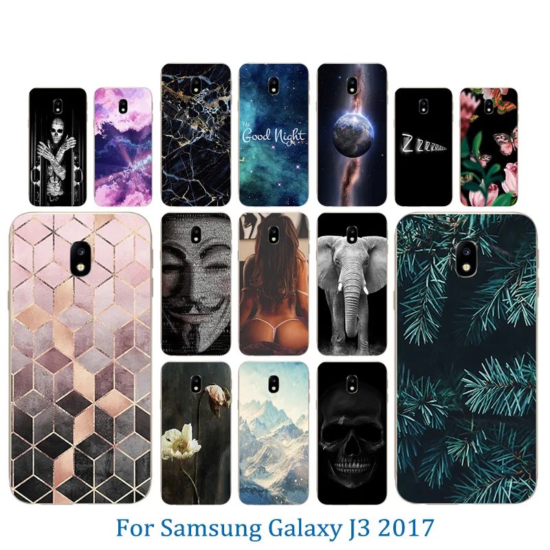 Phone Case For Samsung J3 2017 back Cover J330F Silicone Soft TPU Printed 3D Capa High Quality Hook Pattern Europe Version Shell |