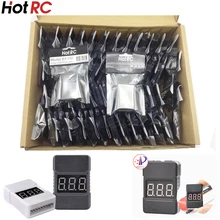 50pcs/Box Hotrc Low Voltage Meter Tester BX100 High Accuracy 0.01V 2 In1 RC Lipo Battery Led 1S-8S Buzzer Alarm