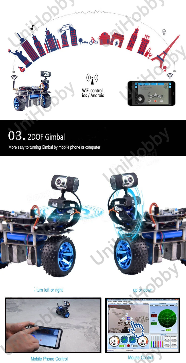 Wifi Robot STM32 Self-Balancing Smart Roly Robot Car Wifi Video Module APP Control Finished Version (5)