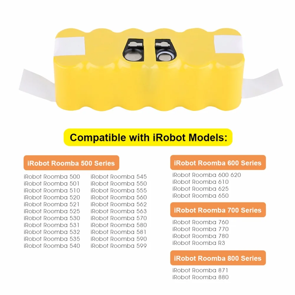 14,4 V 3500 mAh для iRobot Roomba Ni-MH Пылесос аккумуляторная батарея Замена для 500 550 560 600 650 700 780 800