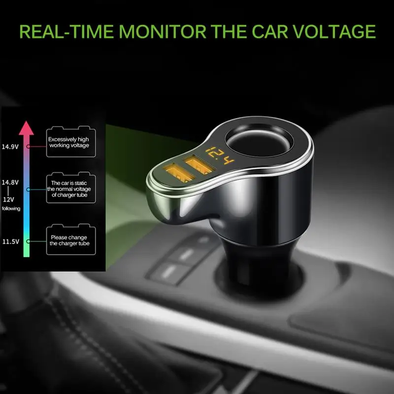 DC 12-24V розетка для автомобильного прикуривателя Зарядное устройство и 3.1A двойной Переходник USB для зарядки в машине поддержка быстрой зарядки с Volmeter
