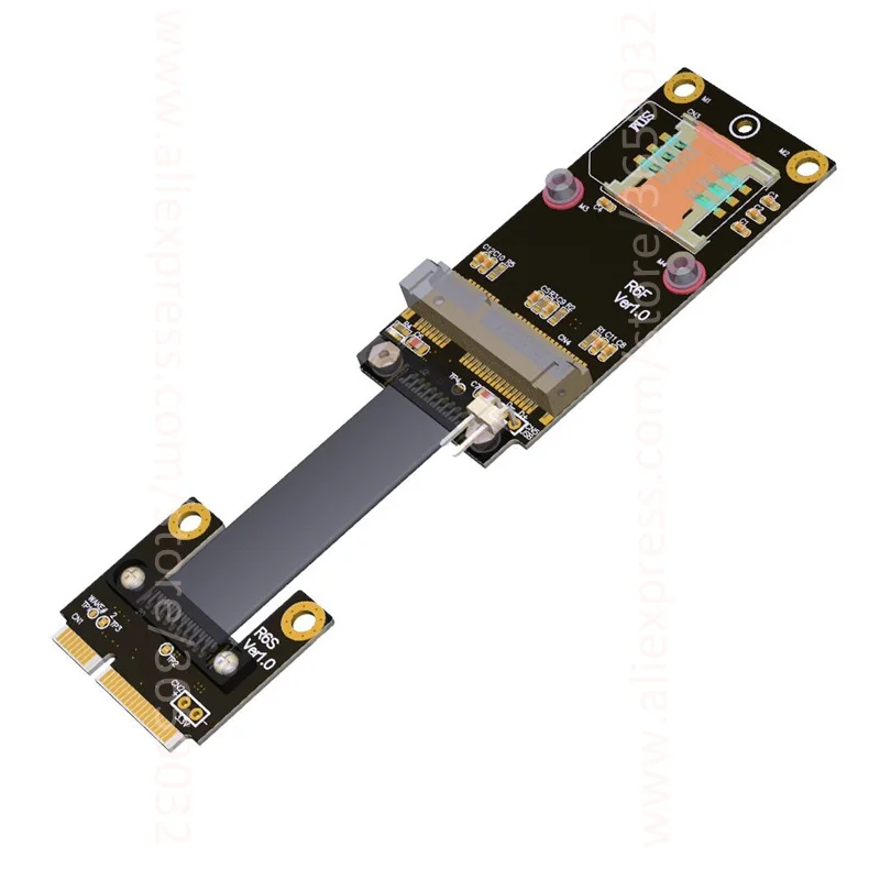 Мини PCI e mPCIe беспроводная сетевая карта Удлинительный шнур адаптер удлинитель
