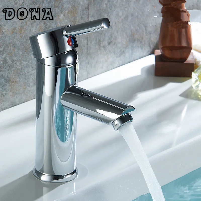 

Chrome basin faucet with ceramic valve bathroom basin faucets Single lever sink Mixer tap DONA2102