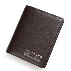 Бизнес кошелек пояса из натуральной кожи Card Organizer Короткие клатч Сумки Человек стежка письмо украшения фото бит 2019 Прямая доставка