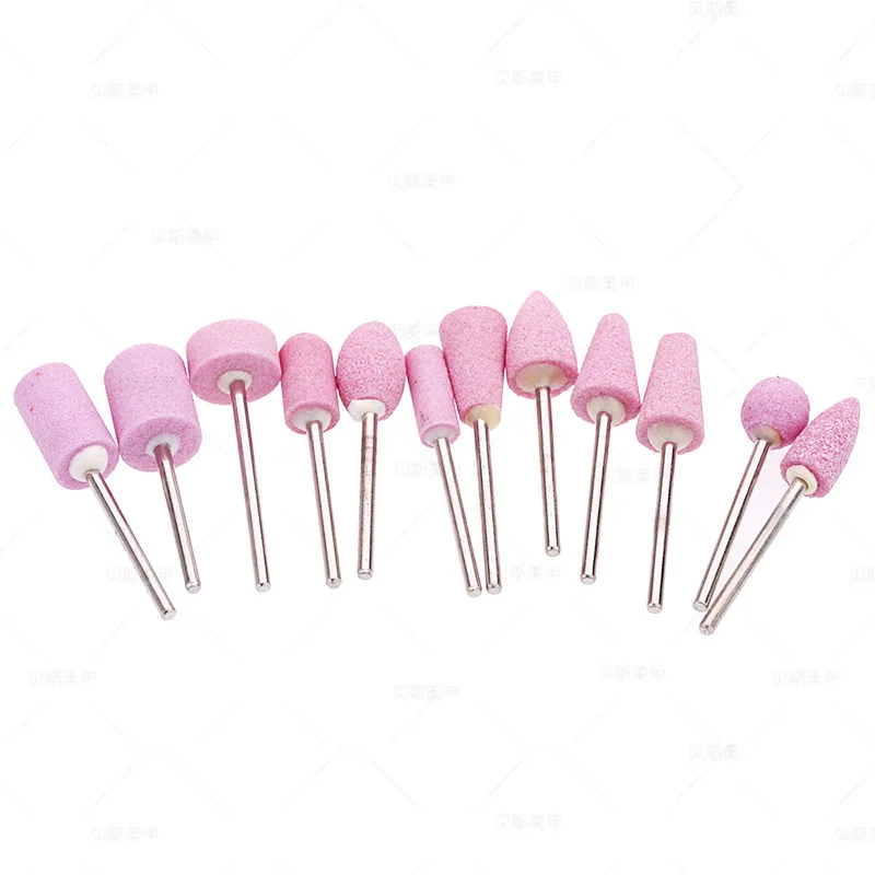 

12Types /Set Nail Drill Bits Silicone Grinder for Nail Polish Rotary Burr Cuticle Cutter for Manicure Electric Accessories Tools