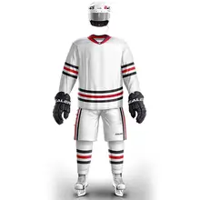 Струи Дешевые дышащие пустой тренировочный костюм хоккейный свитер индивидуальные E009