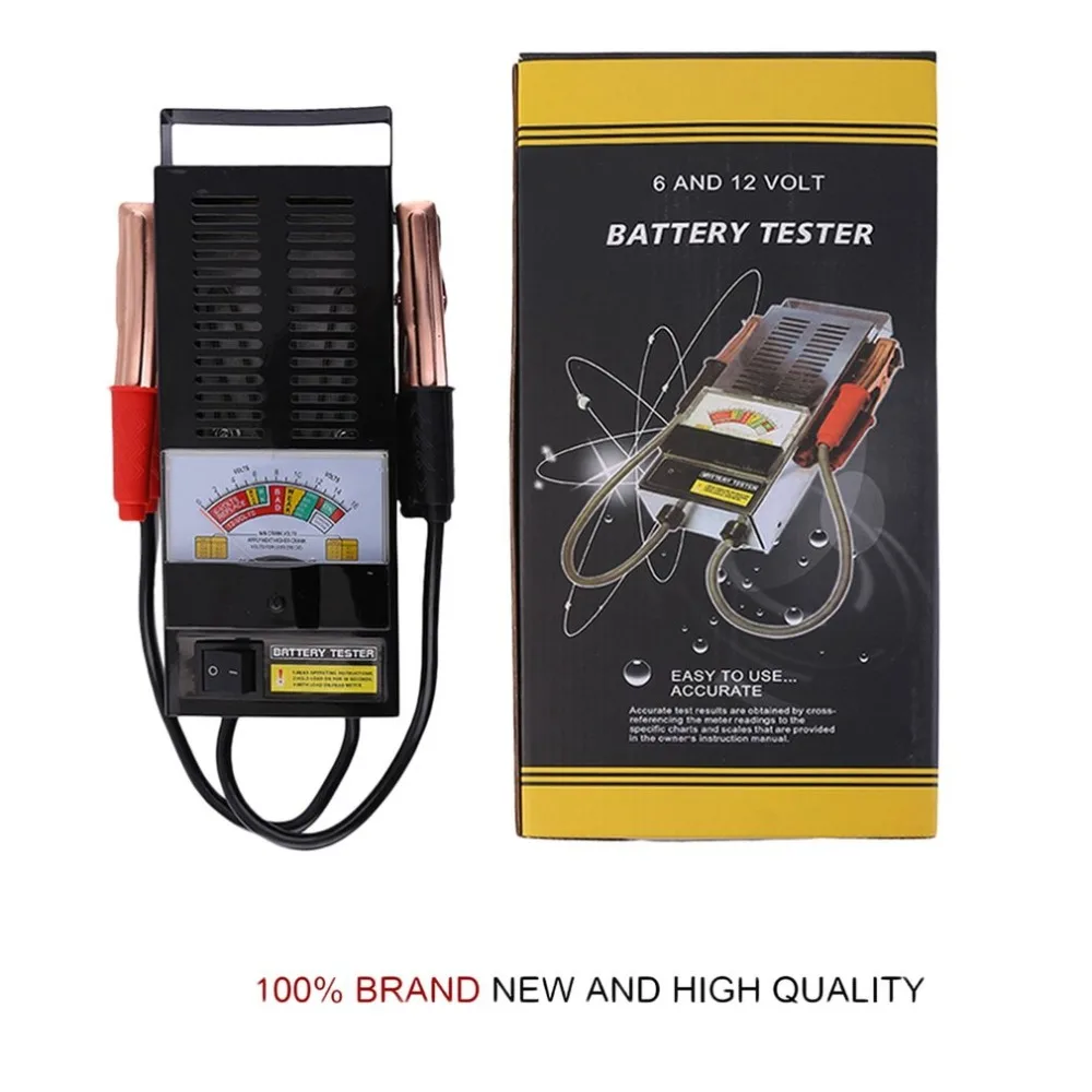 

New Shock Resistant The 6 And 12 Volt Smart Car Auto Vehicles Battery Tester Voltmeter 100Amp BT-002 Car Tool